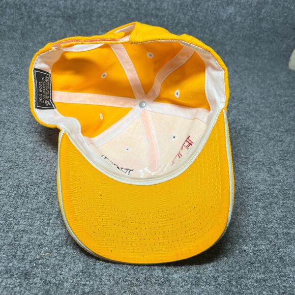 Vintage New York Yankees FD PD Embroidered Adjustable Hat Yellow Wool - Picture 6 of 7